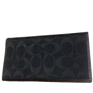 COACH Checkbook Signature Monogram Case
